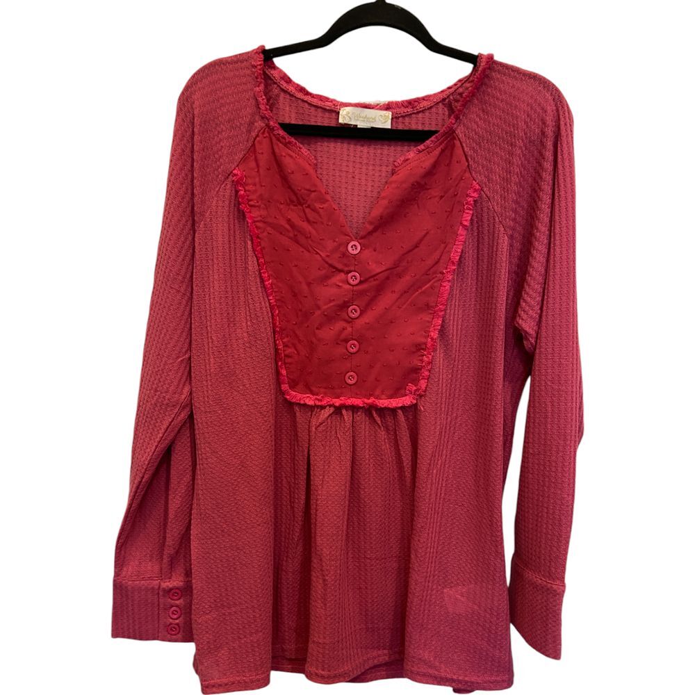 Weekend‎ Suzanne Betro Casual Contrast Bib Notch Neck Tunic Women Size 1X NWT